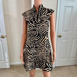 NWT $139 SanSoleil Sleeveless Activewear Dress Zebra Tennis Pickleball Small
